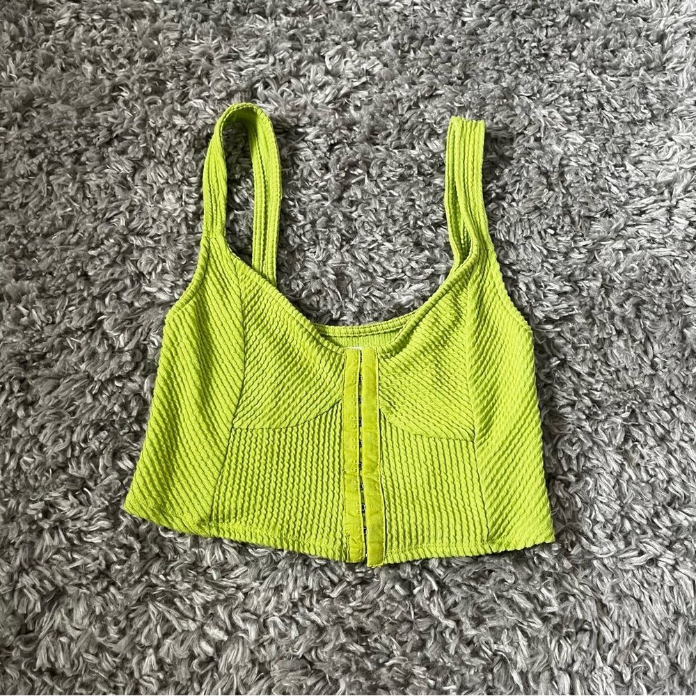 Urban Outfitters Neon Green Crop Top size medium